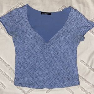 Brandy Melville V-neck flower print top